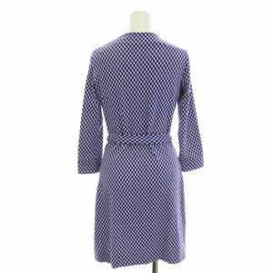 DIANE von FURSTENBERG ジュリアントゥーラップドレス Julian Two Mini Wrap Dress ワンピース ミニ 長袖 カシュクール ハニカム柄