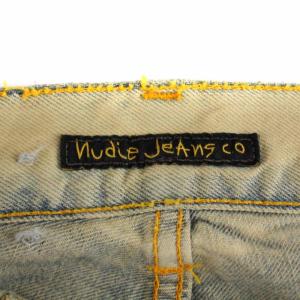 Nudie Jeans デニムパンツ ジーンズ ボタンフライ ヴィンテージ加工 イタリア製 W27L32 M インディゴ