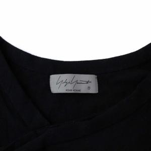 Yohji Yamamoto POUR HOMME 22SS バインダーフラシ穴半袖 Tシャツ カットソー 3 L 黒 ブラック HG-T07-072
