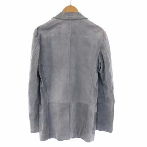 GUCCI スエード シングル テーラードジャケット 3B センターベント 46 S グレー 133591