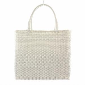 ANTEPRIMA イントレッチオスモール ワイヤーバッグ かごバッグ ハンドバッグ ビニール ホワイト グレー