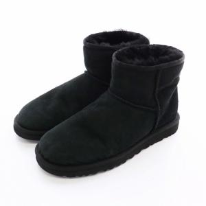 UGG australia クラシック ミニ CLASSIC MINI ショートブーツ ローヒール ムートン ラウンドトゥ スエード 25.0cm 黒