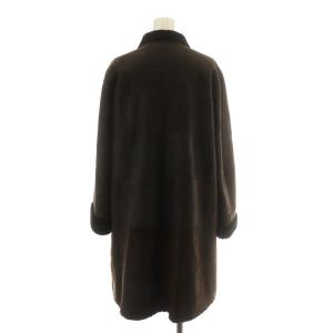 HaaT ムートンコート ロング丈 ボア アウター 茶 ブラウン