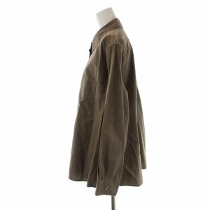 MARGARET HOWELL 20AW シャツ ブラウス 長袖 シェルボタン コットン 3 L カーキ 0253610