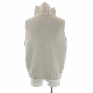 MARGARET HOWELL 19AW ニット セーター ベスト ハイネック プルオーバー ウール 絹混 シルク混 カシミヤ混 2 M ライトグレー