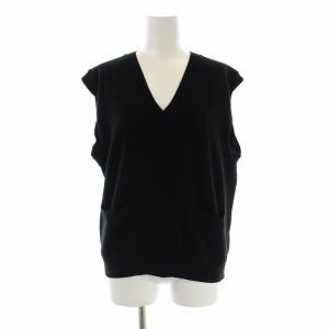 19AW POCKET SLIPOVER ベスト ニット セーター Vネック プルオーバー ウール カシミヤ混 2 M 黒