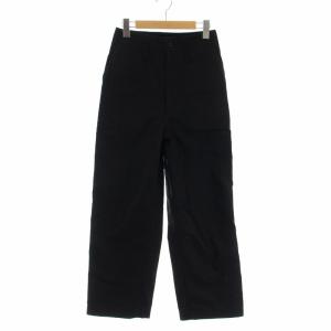 22AW DENSE COTTON DRILL PANTS ベイカーパンツ ワイド シンチバック ベルト 0 XS 黒 ブラック