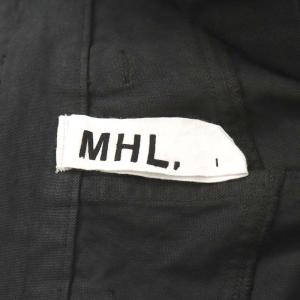 MHL. 22AW UNEVEN COTTTON CANVAS パンツ ボタンフライ 1 S グレー 595-2243501