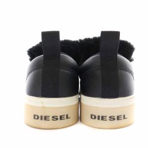 DIESEL 20AW S-VANEELA SOF スニーカー スリッポン ローカット レザー 厚底 ファー US6 23cm 黒 ブラック