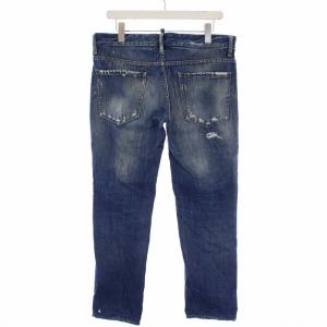 DSQUARED2 デニムパンツ ジーンズ ダメージ加工 ボタンフライ 48 M 青 ブルー