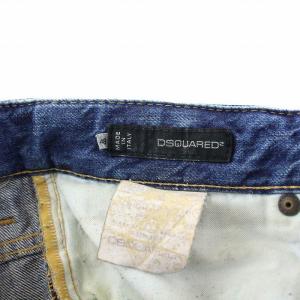DSQUARED2 デニムパンツ ジーンズ ダメージ加工 ボタンフライ 48 M 青 ブルー