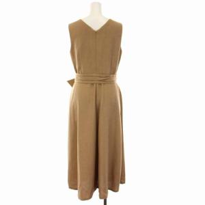 ANAYI 21SS ワンピース ロング ノースリーブ Vネック 38 M ベージュ
