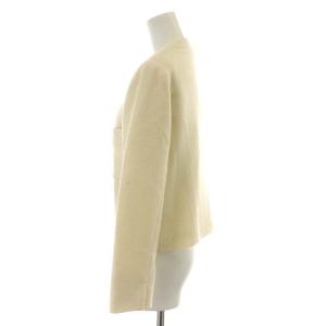ANAYI 20AW リングツイード ノーカラージャケット ウール 36 S アイボリー 102027-10-350-01-360