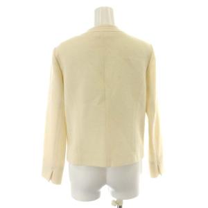ANAYI 20AW リングツイード ノーカラージャケット ウール 36 S アイボリー 102027-10-350-01-360