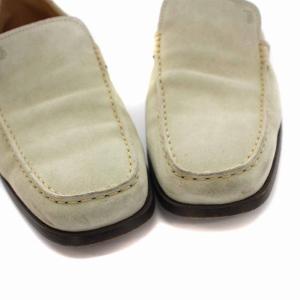 TOD'S ドライビングシューズ スリッポン スエード 8.5 27.5cm ベージュ アイボリー