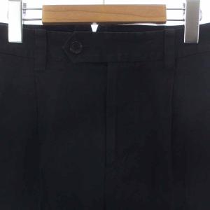 MARGARET HOWELL 20SS テーパードパンツ ジップフライ 麻 リネン混 絹 シルク混 1 S 黒 ブラック 578-0143610