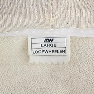 LOOPWHEELER パーカー スウェット トレーナー 長袖 ジップアップ 日本製 L アイボリー