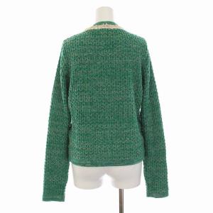 Chesty 23SS パイピングニットジャケット カーディガン ノーカラー F 緑 グリーン