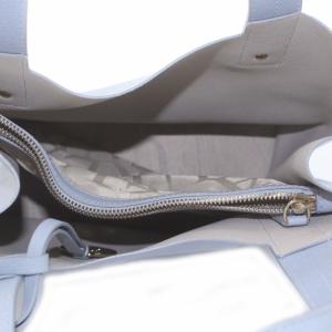 FURLA ミューズ MUSE トートバッグ ハンドバッグ ミニ ロゴチャーム レザー 水色 サックスブルー