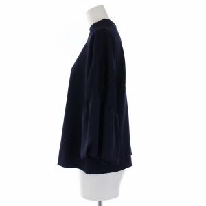 ADORE 19SS マットジョーゼット2ブラウス カットソー プルオーバー 七分袖 38 M 紺 ネイビー