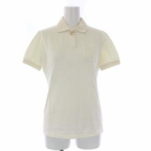 ポロシャツ 半袖 ガンチーニ ゴールド金具 XS 白 ホワイト