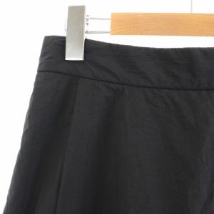ATON HAND DYE NYLON タックフレアスカート ロング マキシ 1 S 黒 ブラック SKAGIW0801