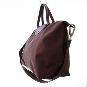 Longchamp ルプリアージュ ネオ LE PLIAGE NEO トートバッグ ショルダーバッグ 2way ナイロン 茶 ブラウン