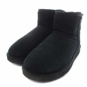 UGG australia クラシックミニ ムートンブーツ ショート US7 24cm 黒 ブラック 5854