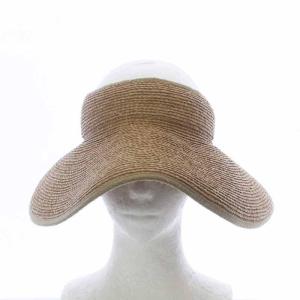 HELEN KAMINSKI サンバイザー 帽子 麦わら帽子 リボン ワンサイズ 57.5cm ベージュ