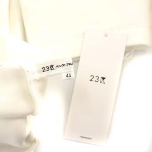 23区 ワンピース ハイネック ボンディング ロング 長袖 44 M 白 ホワイト