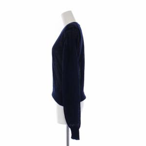 AURALEE 18AW モヘアセーター ニット 長袖 クルーネック 1 M 紺 ネイビー