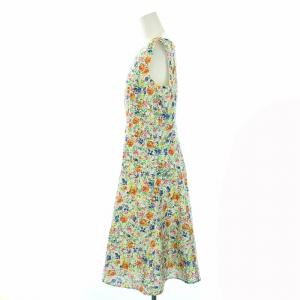 TOCCA ワンピース ノースリーブ 花柄 ひざ丈 4 L マルチカラー