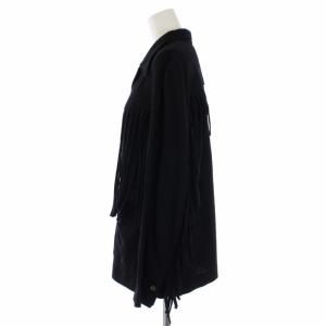 ISSEY MIYAKE I.S. ヴィンテージ ジャケット フリンジ ウール 日本製 M 黒 ブラック