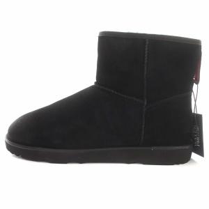 UGG australia FOR MEN CLASSIC MINI ZIP WATERPROOF ムートンブーツ ショート US9 27cm 黒 ブラック