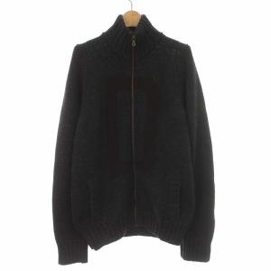 ニット ジャケット カーディガン ジップアップ 48 M グレー