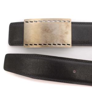 HERMES ベルト リバーシブル レザー J刻印 90 ブラック レッド