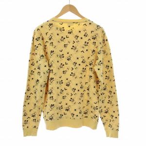 SAINT LAURENT PARIS Disney 19SS Mickey Mouse Sweater 長袖 総柄 M 黄色