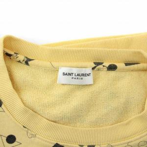 SAINT LAURENT PARIS Disney 19SS Mickey Mouse Sweater 長袖 総柄 M 黄色