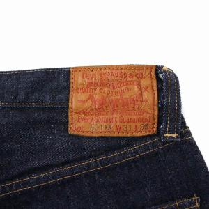 Levi's 501XX デニムパンツ 赤耳 日本製 ビッグE ボタンフライ W31 L36 ネイビー