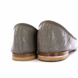 Repetto バレエシューズ パンプス ローヒール リボン 総柄 39 24.7cm グレージュ