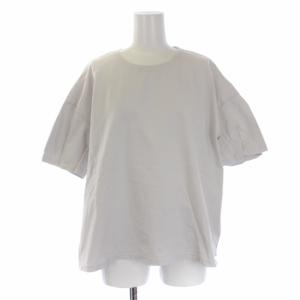 度詰め天竺タックスリーブプルオーバー Tシャツ カットソー 半袖 クルーネック F グレー 01212-1014