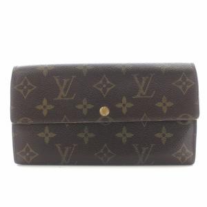 モノグラム ポルトフォイユ・サラ 長財布 ロングウォレット 二つ折り PVC 茶色 ブラウン ベージュ M61734 D OH