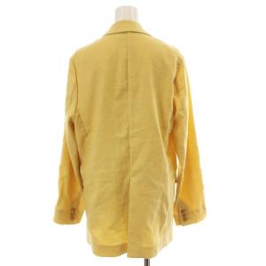 Spick&Span 20SS リネンストレッチ テーラードジャケット ジャケット 長袖 センターベント 38 M 黄色 イエロー