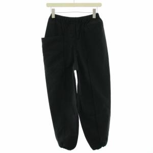 nagonstans 21SS 6/4クロスポケットワイドパンツ イージーパンツ ナイロン 36 S 黒 ブラック