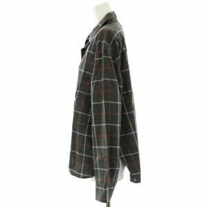 MARGARET HOWELL 21AW LARGE TATTERSALLチェックシャツ ブラウス 長袖 ビッグシルエット コットン 3 L グレー 白 ホワイト