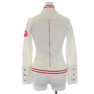 DIESEL ジャケット ジップアップ ハイネック ロゴ XXL 白 ホワイト ピンク