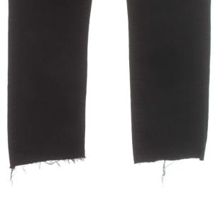 MOTHER THE INSIDER CROP STEP FRAY クロップドレイヤーカットデニムパンツ スリム ストレッチ 25 黒 ブラック