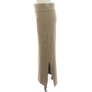 Deuxieme Classe 19SS リブニットタイトスカート ロング スリット M ベージュ