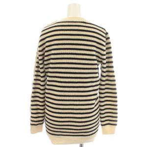 MM6 Maison Margiela 16AW ニット ボーダー セーター ウール 長袖 S オフホワイト 黒