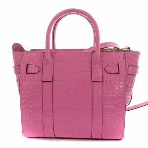 Mulberry MINI ZIPPED BAYSWATER ハンド ショルダーバッグ 2WAY 型押し